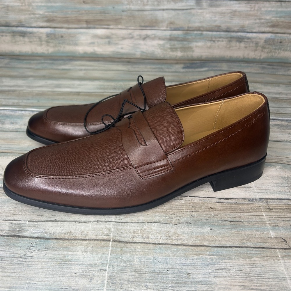 Calvin Klein Dress Moc Penny Loafers Mens US 9 Brown Casual Shoes Junberg
